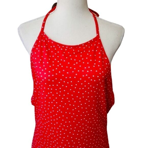 SHEIN Heart Printed Haltered Backless Dress Sz XL - Picture 4 of 15